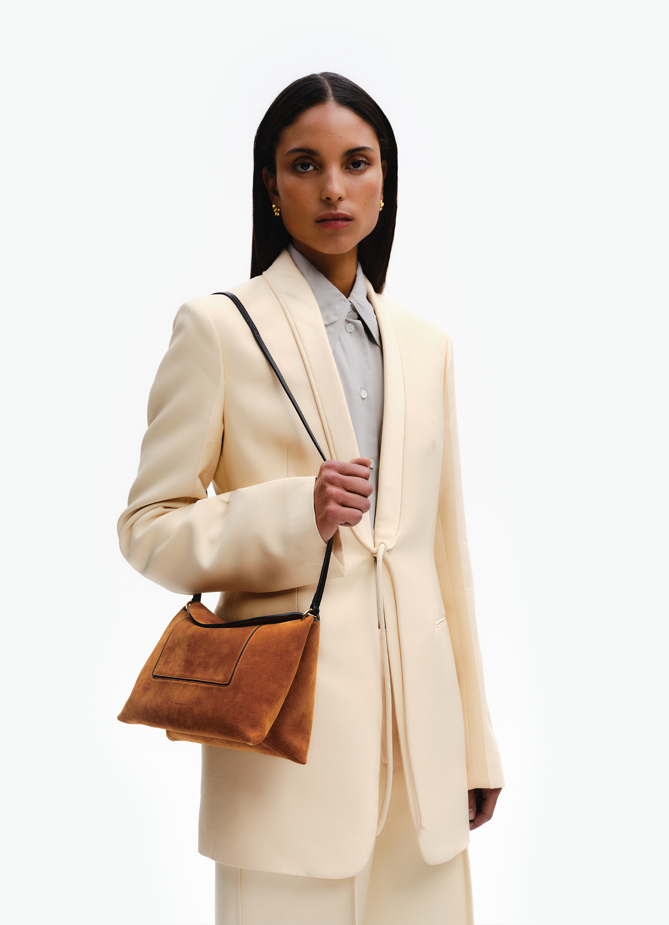 Penelope Slouch Bag - Cognac Suede