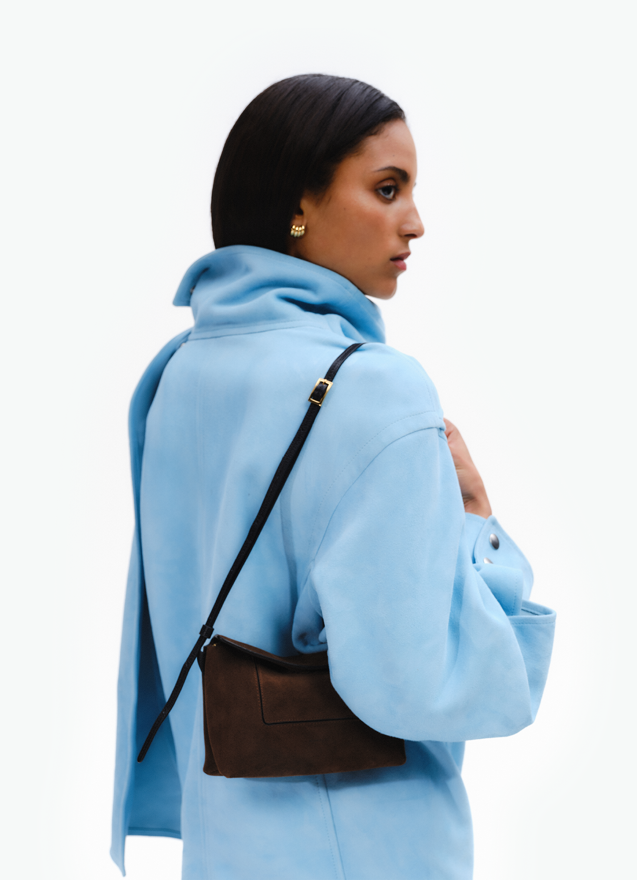 Penelope Slouch Mini - Palissander Suede