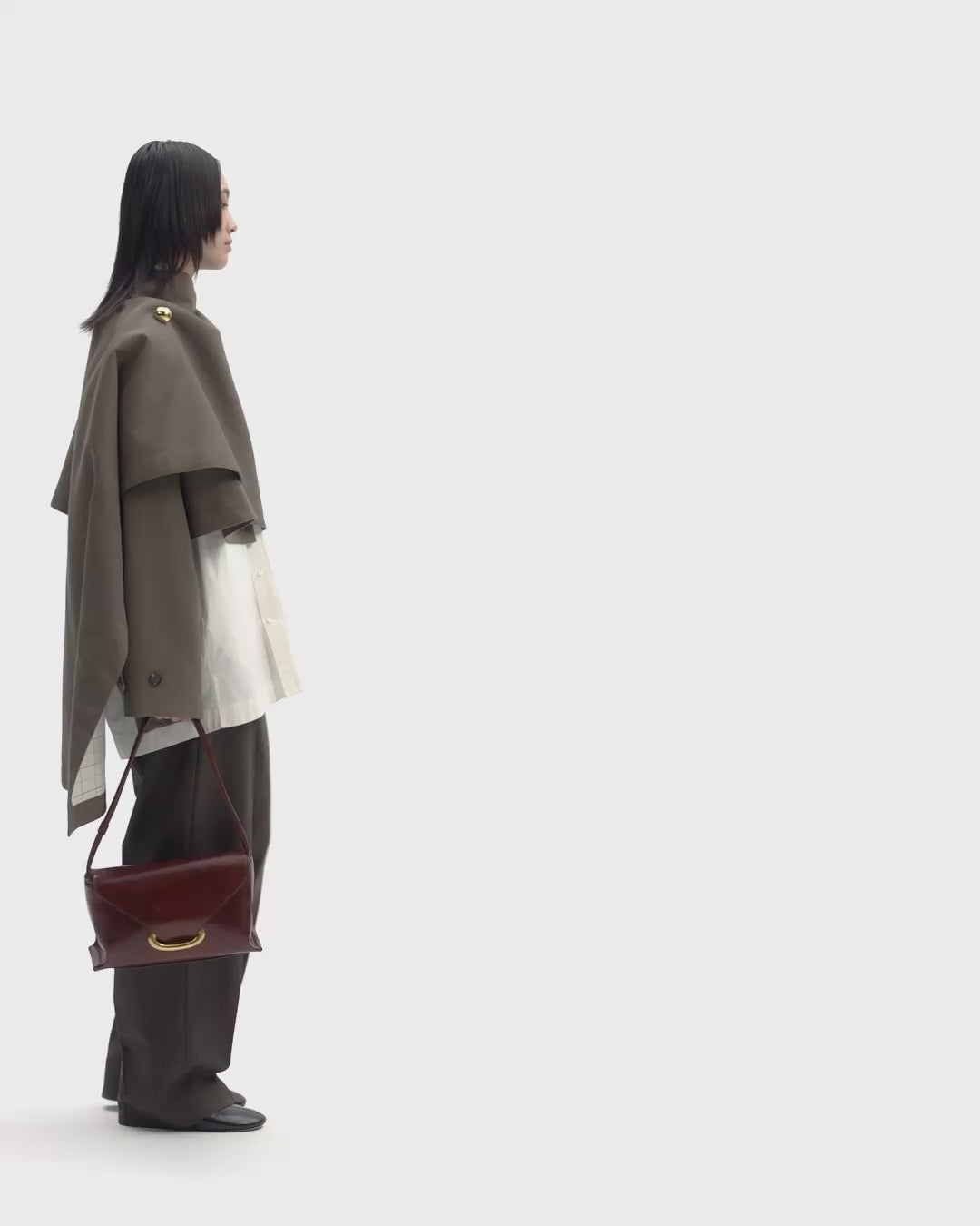 Vaundy Patent Leather Shoulder Bag バッグ Gold Chocolate Hobo Shoulder Bag - Verafied New York