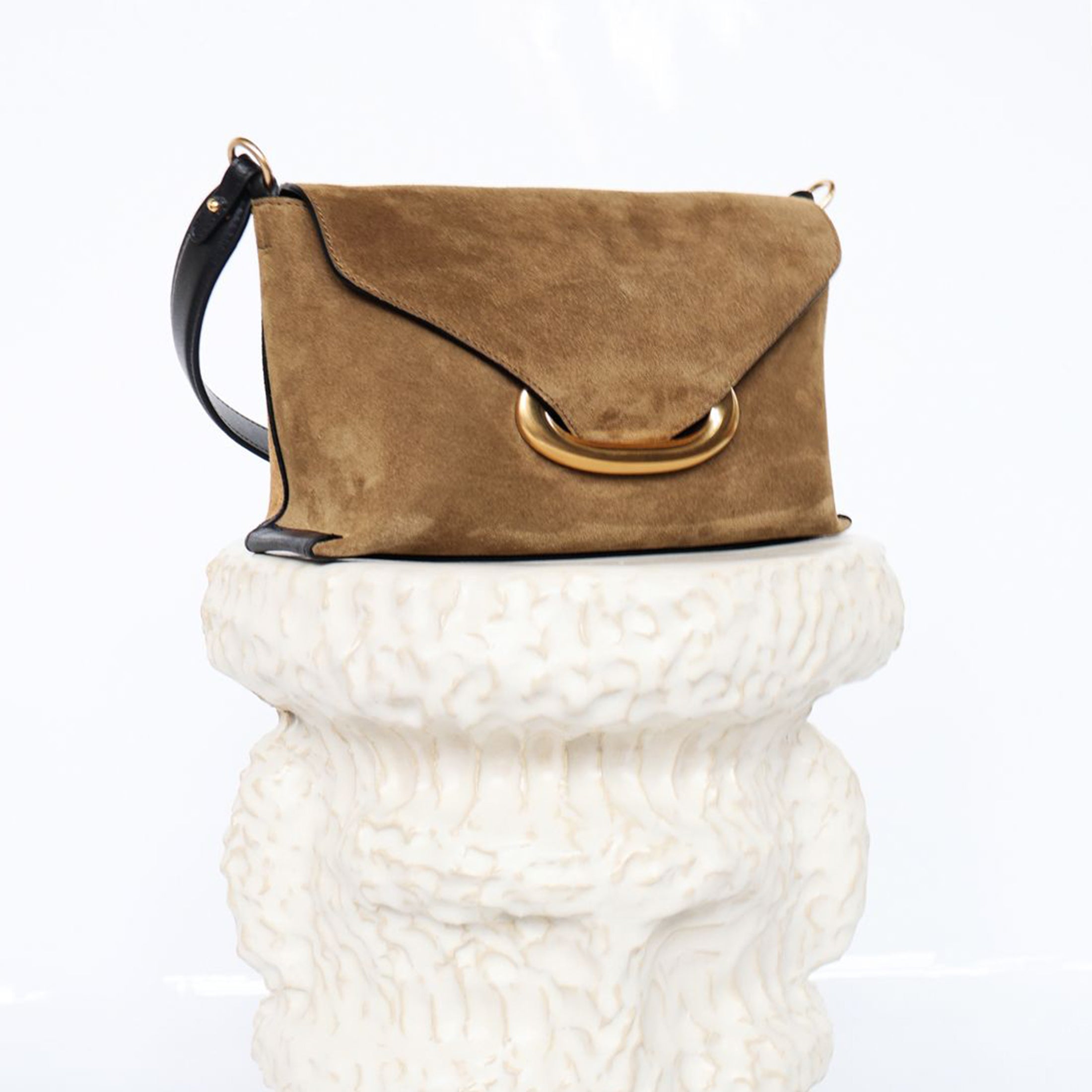 Wandler Veneto Shoulder Bag Small - Tabacco Suede – Wandler.com
