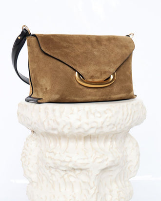 Veneto Shoulder Bag Small - Tabacco Suede